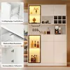 Armoire haute vitrine, 120x33x200 cm, meuble de salon avec Voir les images du produit 10