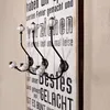 Mucola Wandgarderobe 100cm Garderobe mit 6 Kleiderhaken Produktbild-Vorschau 2