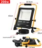 UISEBRT 200W LED Fluter Flutlicht Kaltweiß Mit Stecker Produktbild-Vorschau 2