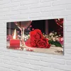Glasbilder 120x60 Wandkunst Roses Kerze Glas Produktbild-Vorschau 2