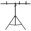vidaXL Stojan na pozadie T-Form Black 91x60x(70-200) cm Náhľad obrázku produktu 2