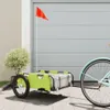 vidaXL Fahrradanhänger Grün Oxford-Gewebe und Eisen Produktbild-Vorschau 2