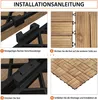 Yaheetech 27 x Terrassenfliesen Holzfliesen 2,43 m² Produktbild-Vorschau 5