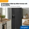 Exquisit SBS520-CF-040E, Stojací, Americká dvířka, Černá, 2 Náhled obrázku produktu 3