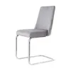 A single gray velvet dining chair with silver metal legs is shown against a white background. Náhľad obrázku produktu