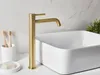 BELIANI Waschtischarmatur Gold aus Messing 30 cm Matt Produktbild-Vorschau 2