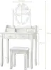 COSTWAY Coiffeuse avec 10 lampes LED, coiffeuse avec miroir Voir les images du produit 5