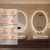 Specchio da bagno ovale COSTWAY, specchio con Anteprima dell’immagine prodotto 4