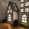 Holz LED Haus weiß silber 2er Set - klein und groß Produktbild-Vorschau 9