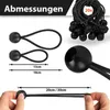 Gomme di tensionamento con sfera set di 20 nero 13 cm Anteprima dell’immagine prodotto 7