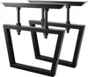 MetaloPro 2 Stück Tischbeine-Metall Schwarz 72cm I Produktbild-Vorschau 1