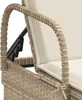 vidaXL Sonnenliege mit Rollen und Auflage Beige Poly Rattan Produktbild-Vorschau 9