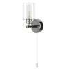 Wandlampe mit Schalter IP44 Chrom G9 Glas Metall Jugendstil Produktbild-Vorschau 2