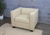 Sessel Loungesessel Lille  Kunstleder, creme Produktbild-Vorschau 2