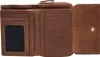 An open brown leather wallet is displayed flat against a white background. Produktbild-Vorschau