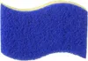 A close-up studio shot of a blue and yellow sponge. Produktbild-Vorschau