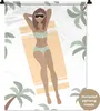 MuchoWow® Wandteppich Wandbehang Sommer - Frau - Bikini - Produktbild-Vorschau 1