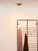 A ceiling light fixture is mounted on a white ceiling above a black metal wall rack with two garments hanging on it. Podgląd zdjęcia produktu