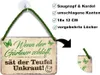 Blechschild Lustiger Spruch “Wenn der Gärtner schläft, sät Produktbild-Vorschau 2