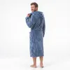 GAUBERT Peignoir unie en polaire à capuche, extra long, Voir les images du produit 6