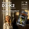 Gélules de vitamine D3 et K2 4 000 UI avec MK7, 180 gélules Voir les images du produit 2