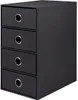 Schubladenbox DIN A5 4er mit Griffloch, Schwarz, 250 x 175 Produktbild-Vorschau 2