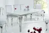 Barock Design Esstisch MODERN BAROCK 200cm weiß Edelstahl Produktbild-Vorschau 4