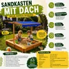 HAGO24 Sandkasten Sandbox Sandkiste Massivholz Dach Produktbild-Vorschau 3