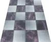 Modern Designer Wohnzimmer Teppich Weicher Kurzflor Kariert Produktbild-Vorschau 2