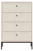 Commode à 4 tiroirs, cachemire, 75,9 x 40 x 115,5 cm Voir les images du produit 3