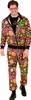 Damen 80er Jahre Hippie Set Gr. S-XXL – Trainingsanzug mit Produktbild-Vorschau 2