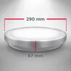 B.K.Licht LED Deckenleuchte Silber/Titan rund Ø29cm 15W Produktbild-Vorschau 5
