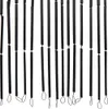 A close-up view of a black beaded curtain hanging vertically. Anteprima dell’immagine prodotto
