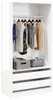 vidaXL Kleiderschrank Hochglanz-Weiß 100x50x200 cm Produktbild-Vorschau 3