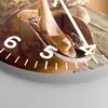 Wanduhr - Rund - Glasuhr - Pilze Mahlzeit Natur Glas - Produktbild-Vorschau 5
