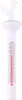 A white floating thermometer for a swimming pool, with a red liquid indicator. Voir les images du produit