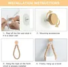 Vintage-Toilettenpapierhalter aus Holz mit Seil, böhmische Produktbild-Vorschau 4