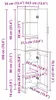 vidaXL Credenza nera look rovere 34,5 x 34 x 180 cm Anteprima dell’immagine prodotto 8