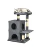 lionto Kratzbaum für Katzen 80 cm, mit 2 Höhlen, Liegebett Produktbild-Vorschau 1