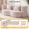 COSTWAY Schlafsofa, Boneless Sofa Bett mit 2 Bequemen Produktbild-Vorschau 7