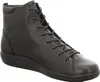 A black leather lace-up boot is shown against a white background. Produktbild-Vorschau