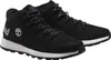 A pair of black Timberland Sprint Trekker Mid shoes with white soles, shown against a white background. Voir les images du produit