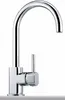 A close-up studio shot of a chrome kitchen faucet. Produktbild-Vorschau