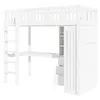 Sweiko Hochbett, 90x200cm , Schreibtisch, Kleiderschrank, 3 Produktbild-Vorschau 10