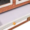 vidaXL Schowek na króliki 140x63x120 cm lite drewno jodłowe Podgląd zdjęcia produktu 15