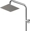 A close-up view of a modern chrome shower head and arm against a white background. Produktbild-Vorschau