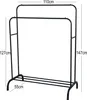 Appendiabiti, metallo, doppio, ROCKY II, nero Anteprima dell’immagine prodotto 4