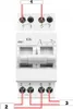 A close-up view of a modular switch with wiring connections. Produktbild-Vorschau