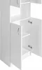 A close-up view of a white cabinet with two doors open. Náhled obrázku produktu