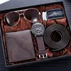 KUGI Geldbörse 4PCS Geschenk für Männer Herrenuhr Gürtel Produktbild-Vorschau 1